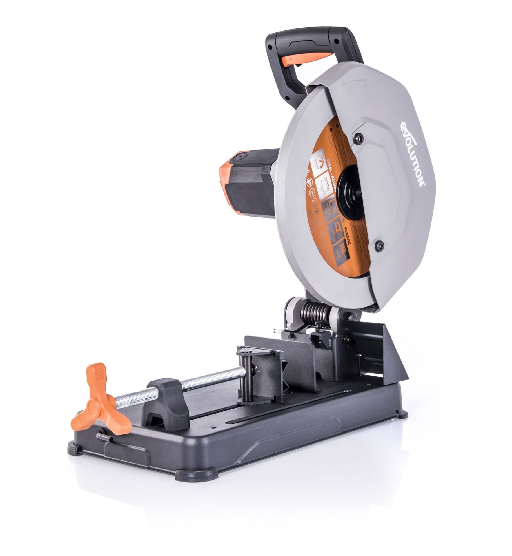 Evolution R355CPS 15 Amp Chop Saw with 14-in Multi-material Cutting Blade