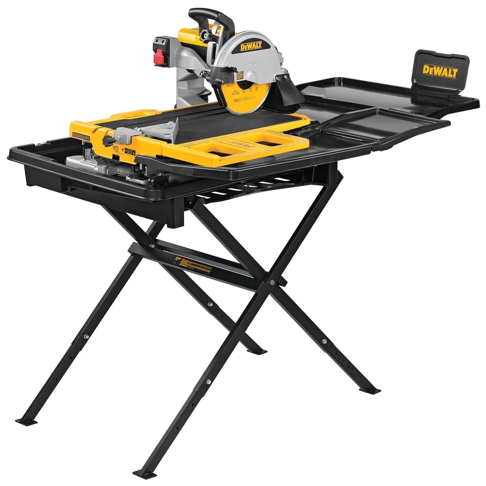 DEWALT D36000S 15 Amp 10-in High Capacity Portable Wet Tile Saw with Stand