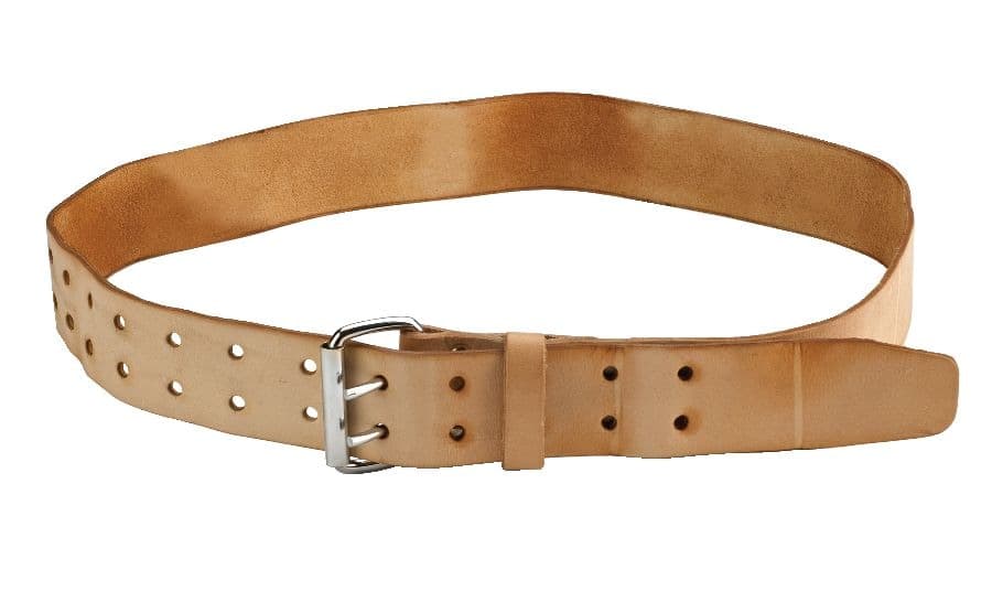 Mastercraft Leather Heavy Duty Double-Roller Work Belt, Fits Waist up to 46-in