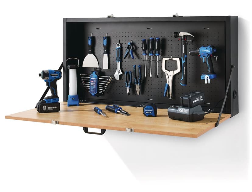Mastercraft Water-Resistant Folding Steel Workbench, 4-ft