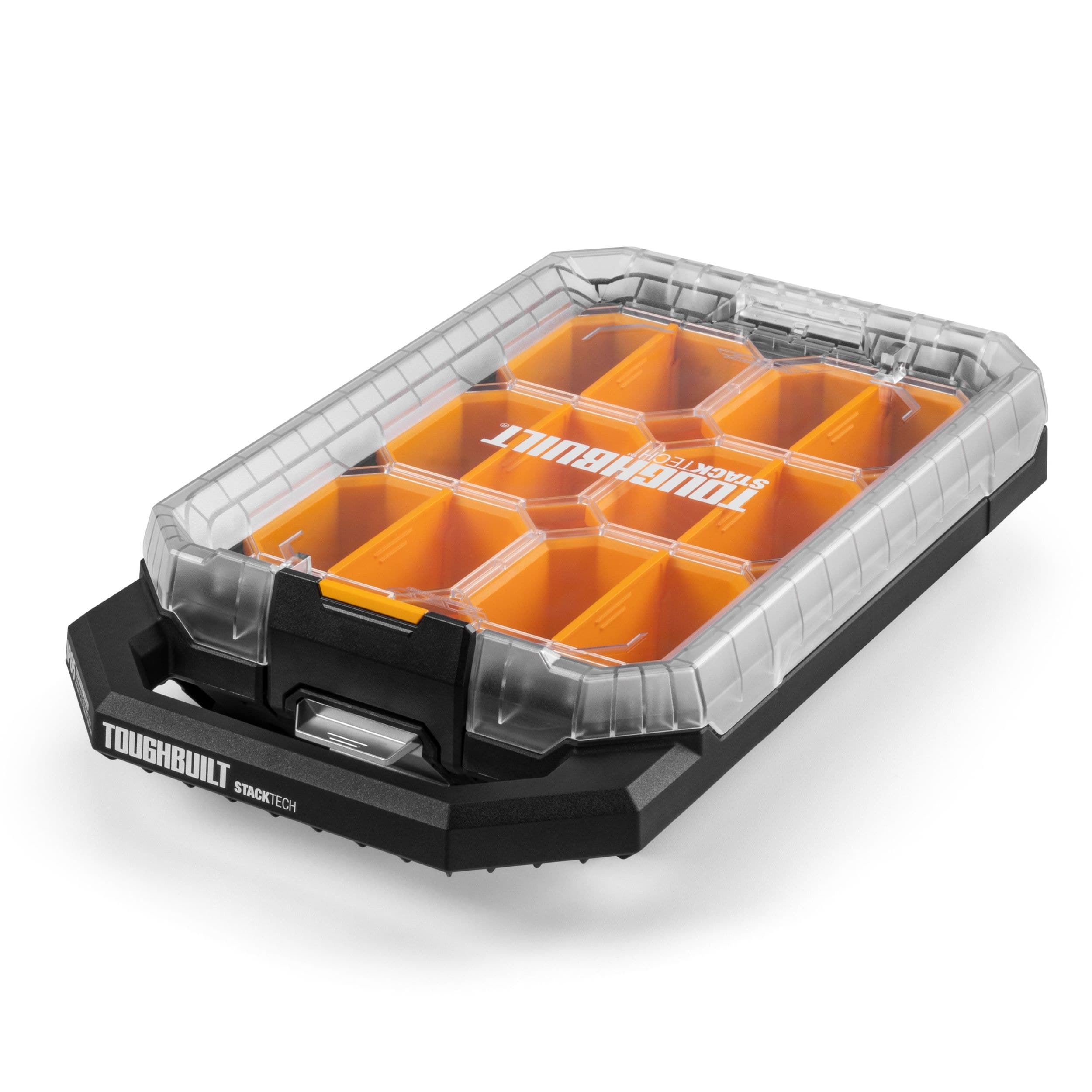 ToughBuilt StackTech Compact Portable Half-Size Parts Organizer, 12-Compartment