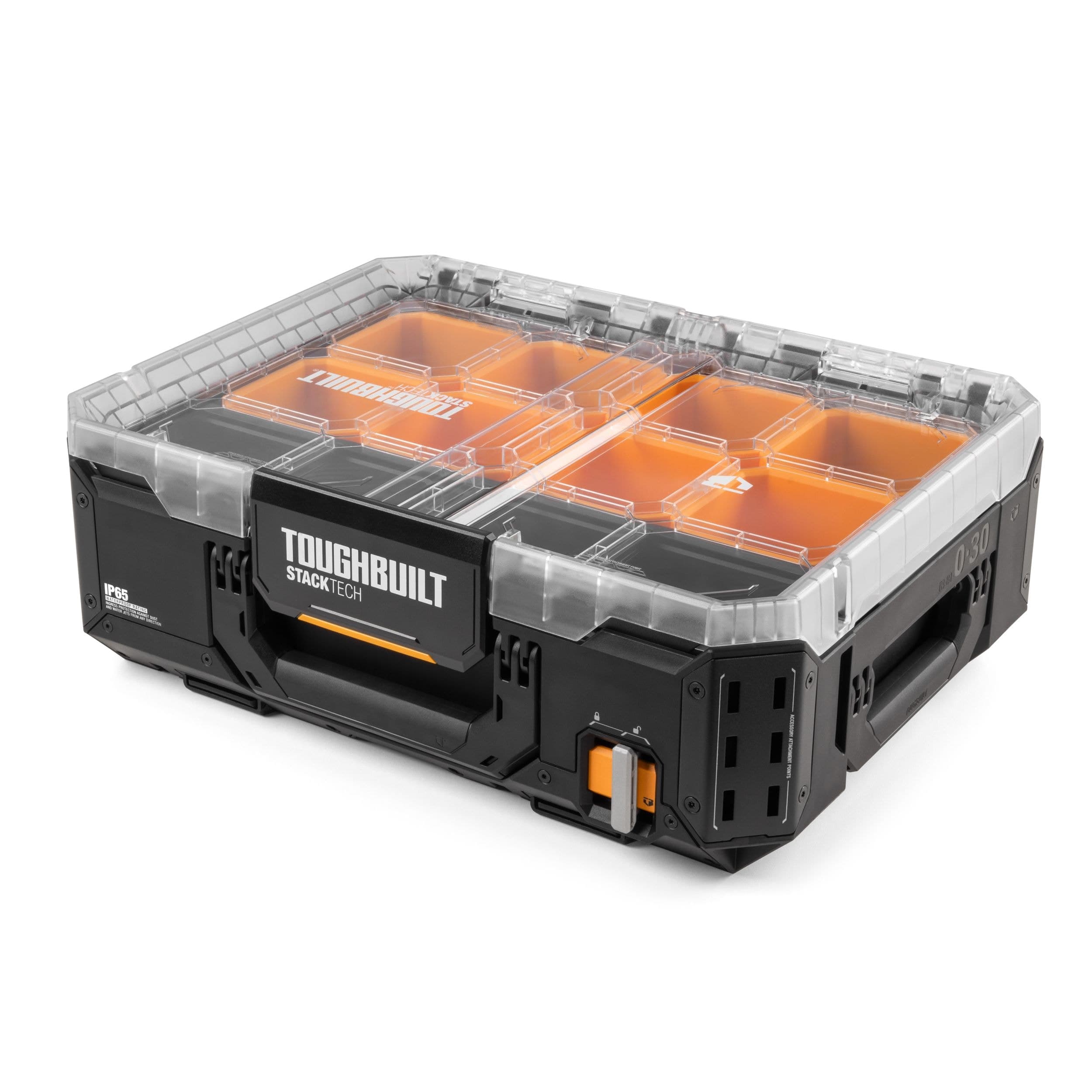 ToughBuilt StackTech Compact Portable Large Parts Organiser, 12-Compartment
