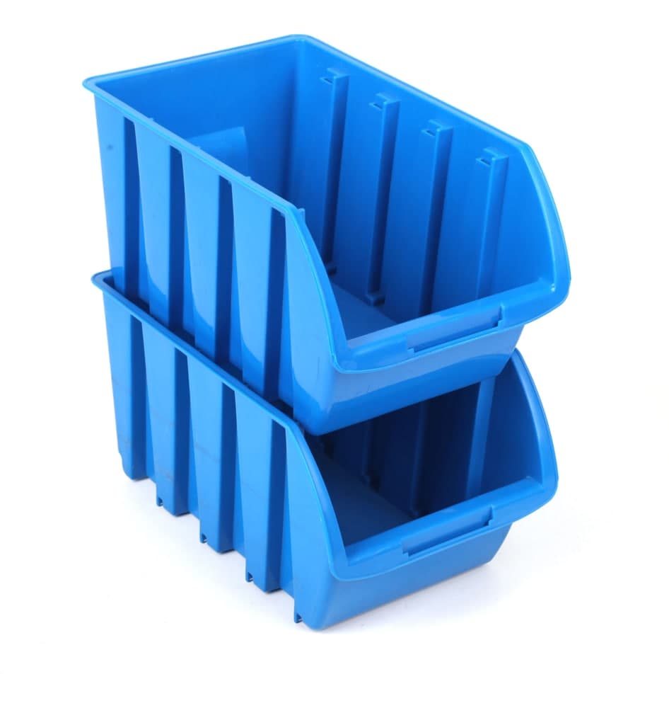 Mastercraft Stackable Wall-Mountable Bins, Medium, 9x6x5-in, 2-pk