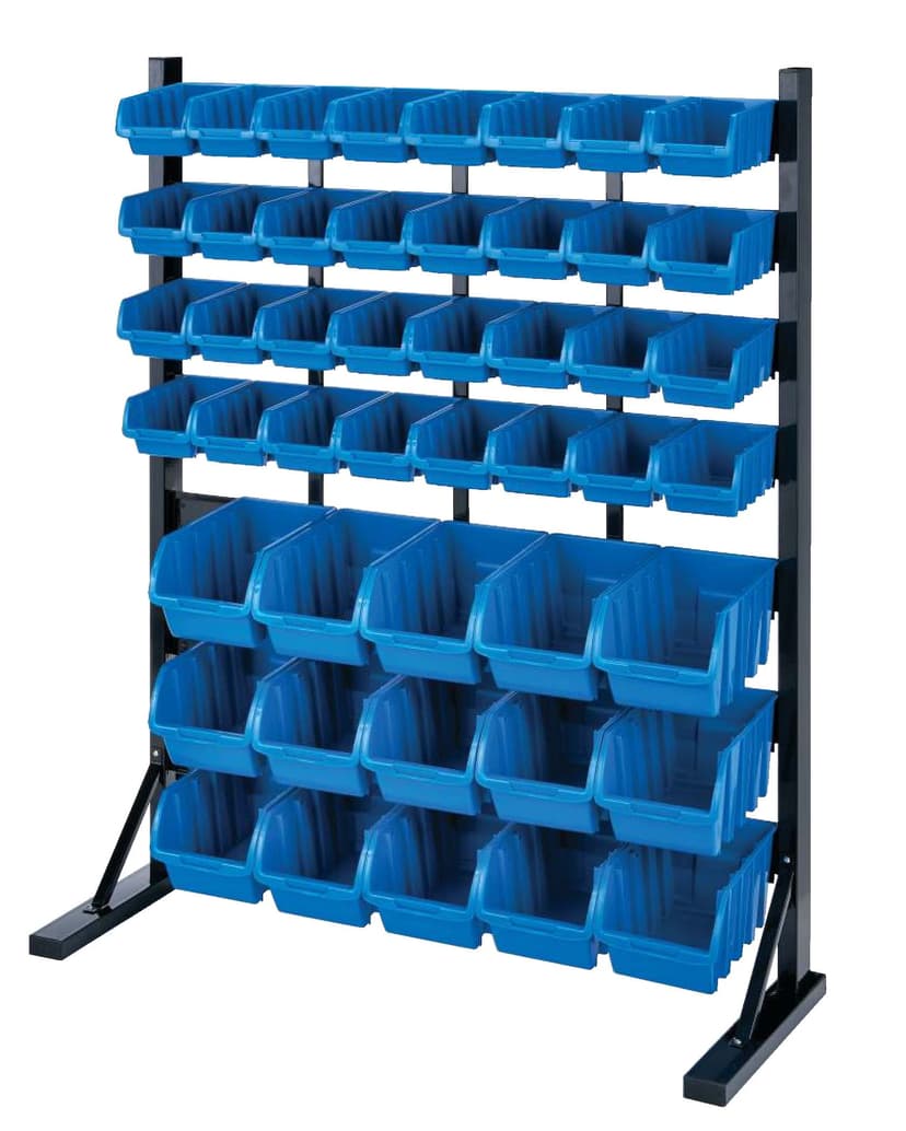 Mastercraft Single-Side 47-Bin Parts Rack, 37x13x44 1/4-in