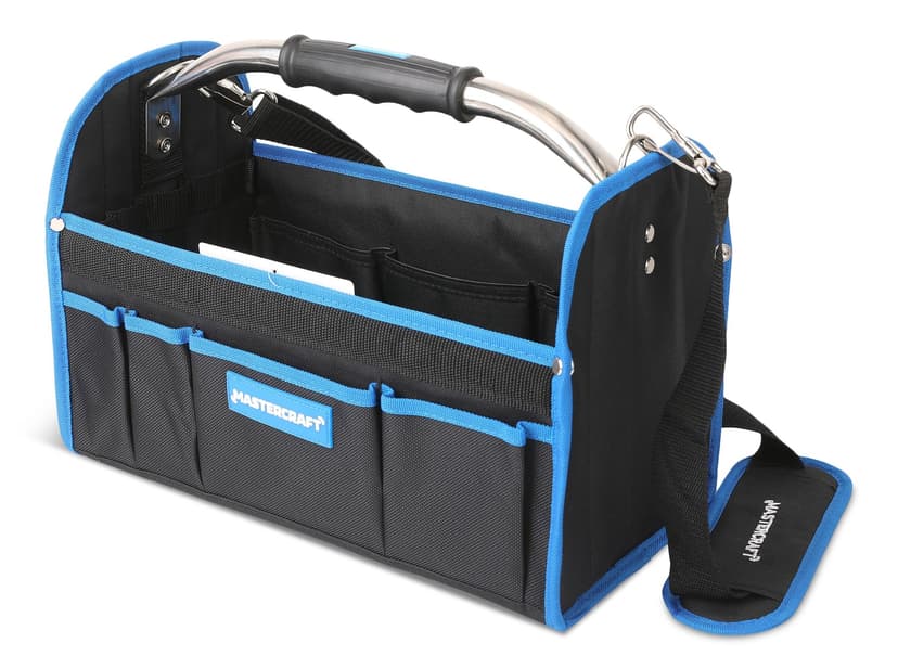 Mastercraft Open Top Tote Tool Bag, 18 Pockets, 15-in