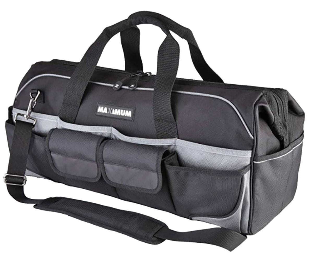 MAXIMUM Duffle Tool Bag w/ Shoulder Strap, 34 Pockets, 24-in (61 cm), Black
