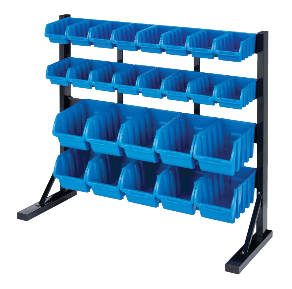 Mastercraft Single-Side 26-Bin Parts Rack, 35-in x 13-in x 30-in