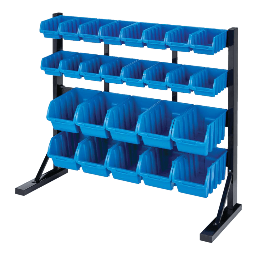 Mastercraft Single-Side 26-Bin Parts Rack, 35-in x 13-in x 30-in