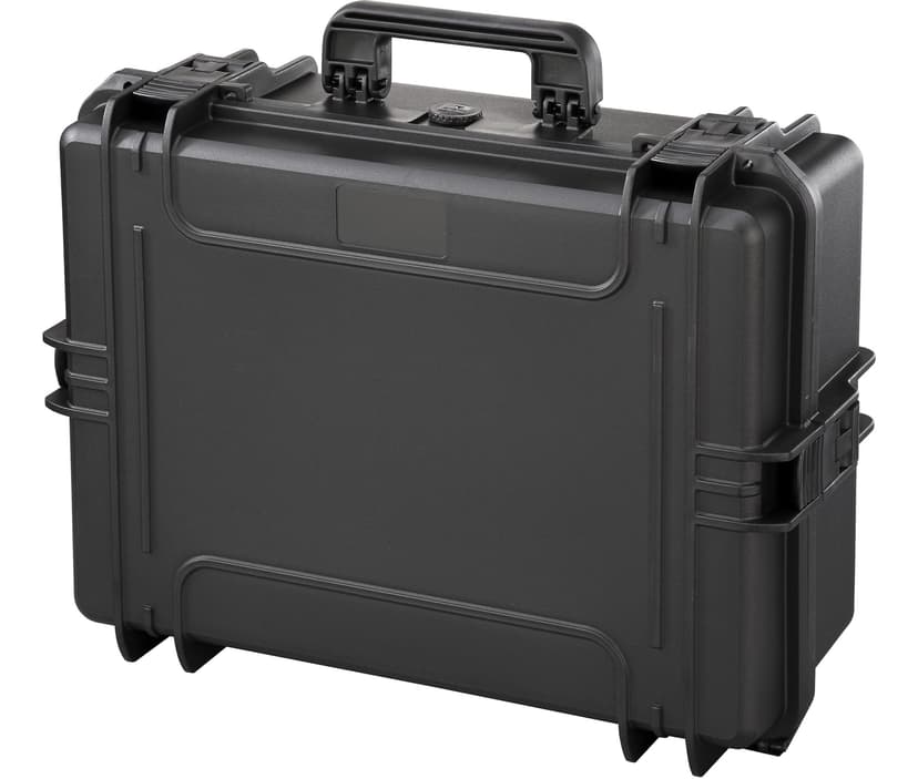 MAXIMUM Portable IP67 Waterproof Case/Tool Box with Foam Layers, Black, Large, 22-in