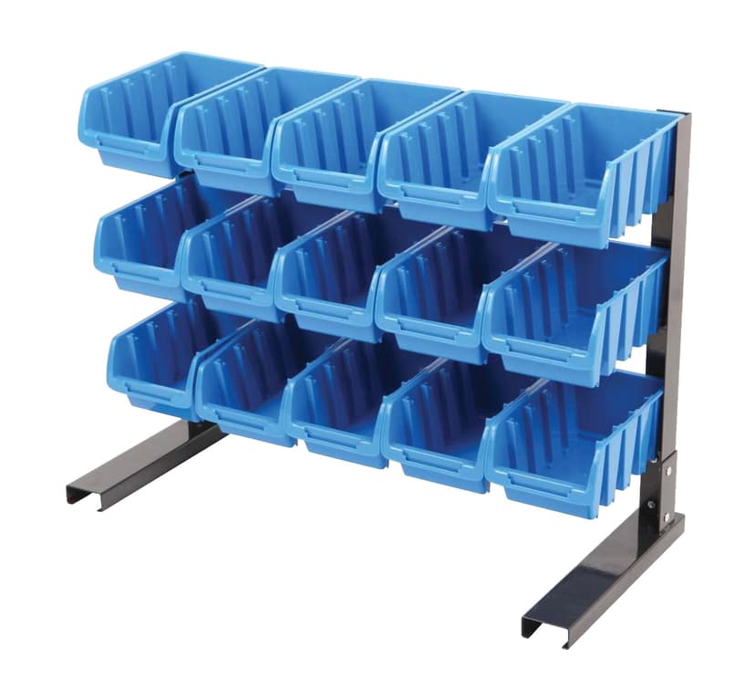 Mastercraft Single-Side 15-Bin Parts Rack, 21 x 9 x 15-in