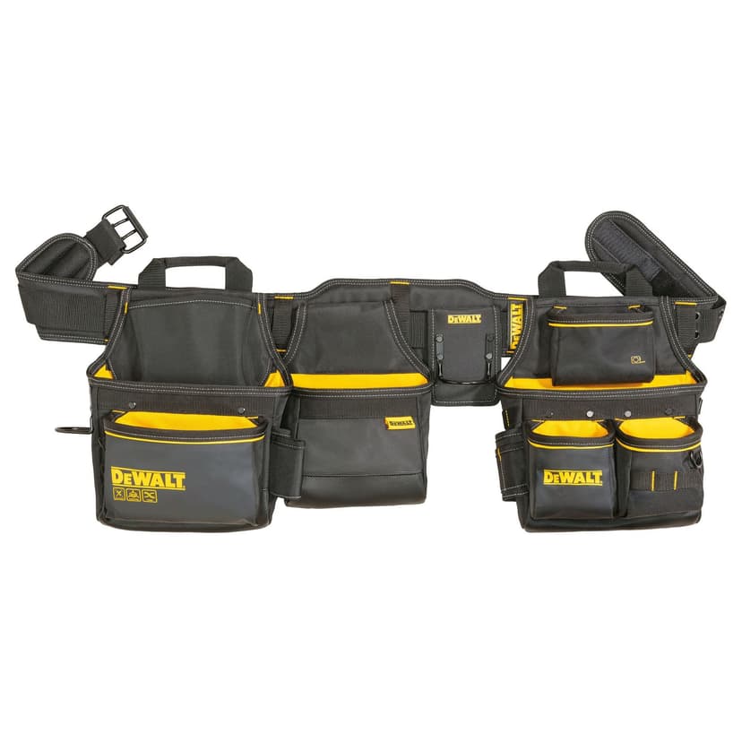 DEWALT Open Structure Wide Padded Adjustable Tool Belt, 26 Pocket, Black