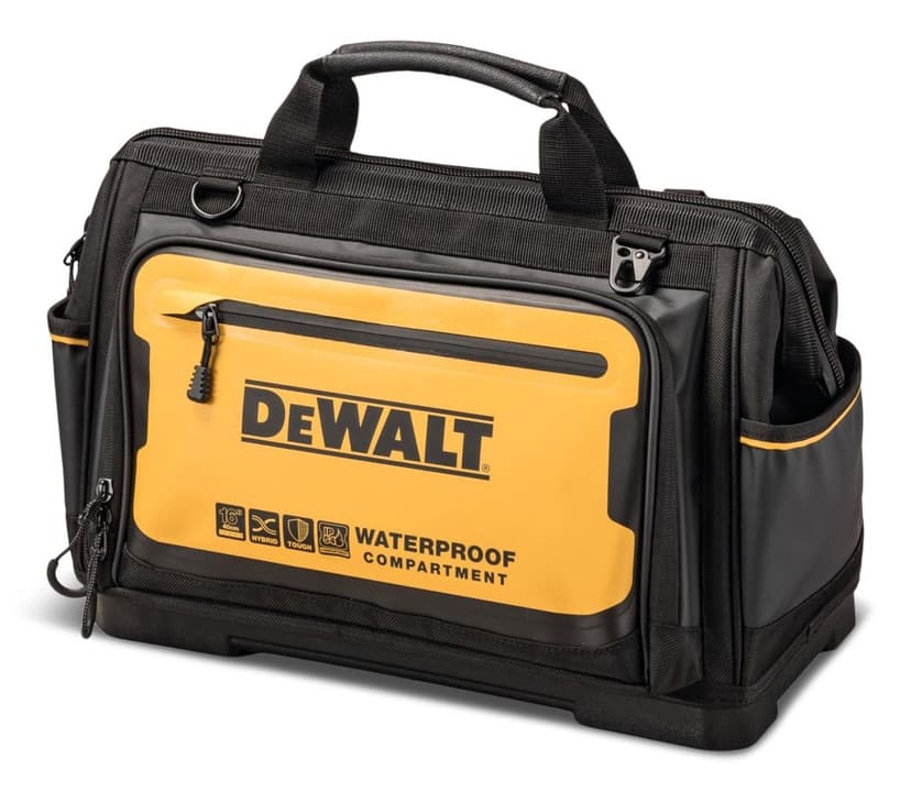 DEWALT Tool Bag with Vertical Handles, Non-slip, Dirt-repellant, 19 Pockets, 16-in