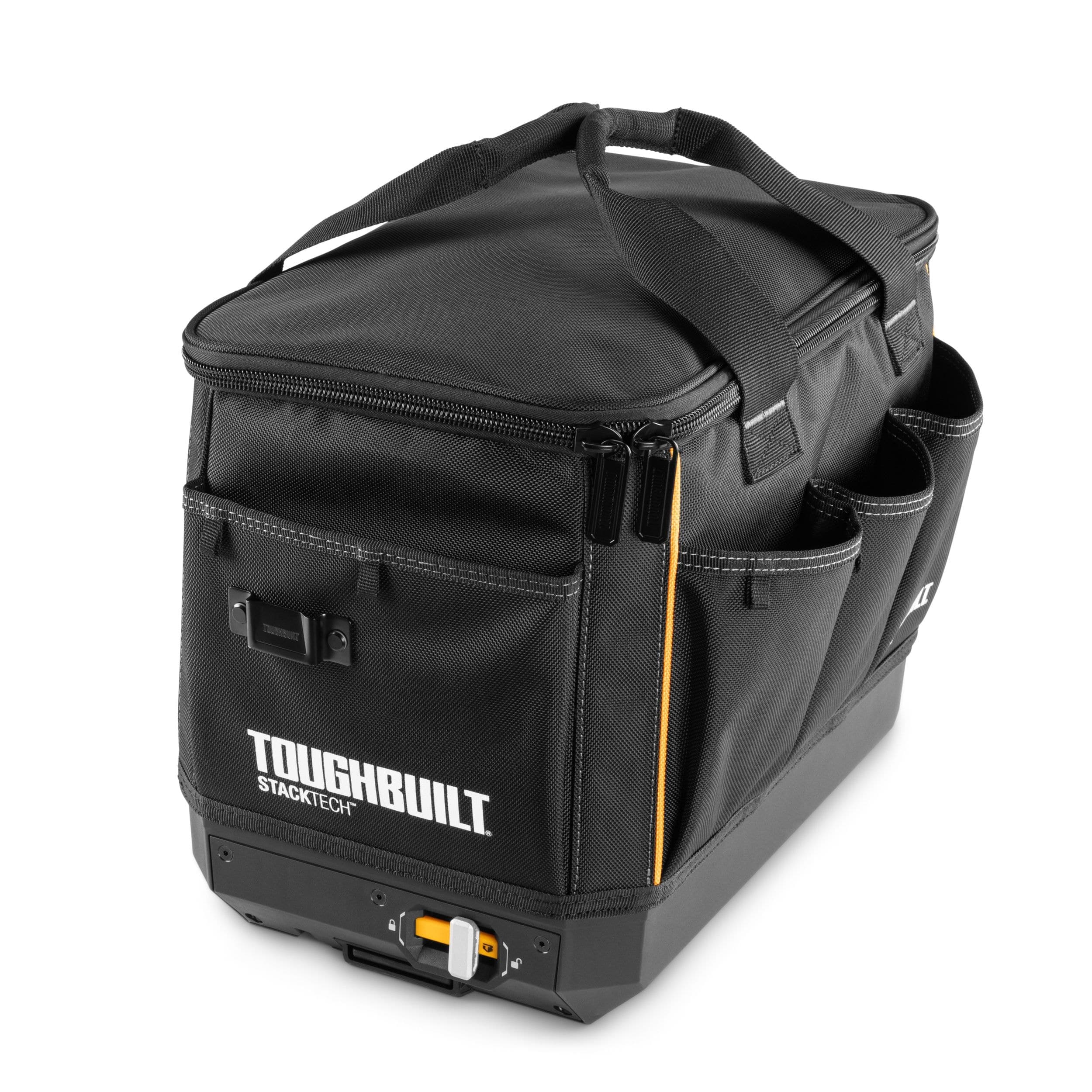 ToughBuilt StacktTech Compact Zippered Tool Bag, 10-Pocket, Black