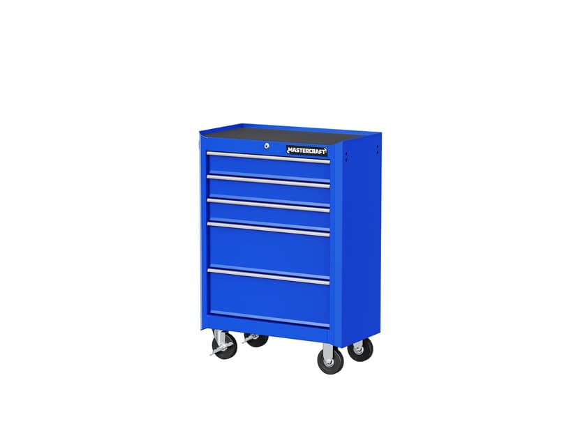 Mastercraft 5-Drawer Tool Storage Cabinet, Blue, 24-in