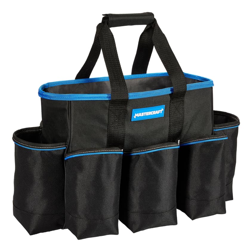 Mastercraft Cleaning / Detailing Tote Tool Bag w/ Padded Grip, 13 Pockets, 14"