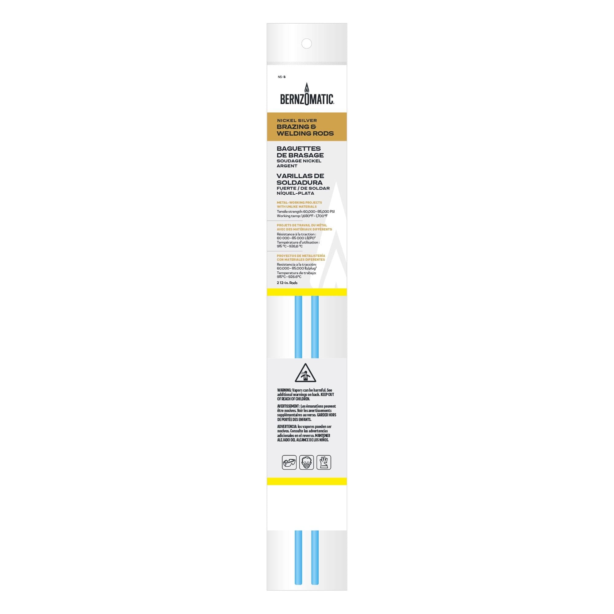 Bernzomatic Flux Coated Nickel Silver Brazing & Welding Rods, 2-Pk