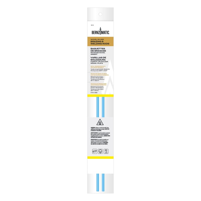 Bernzomatic Flux Coated Nickel Silver Brazing & Welding Rods, 2-Pk