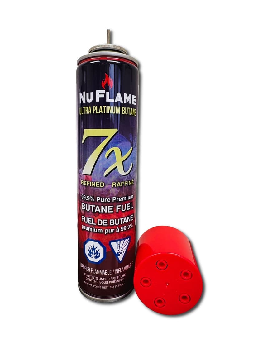 NuFlame Ultra Platinum 165-g Refined Butane with Filling Tips