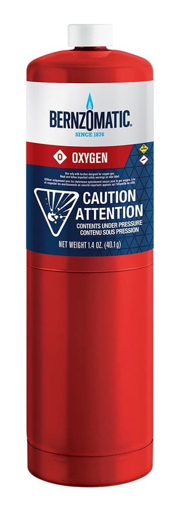 Bernzomatic Oxygen Hand Torch Cylinder, 40-g
