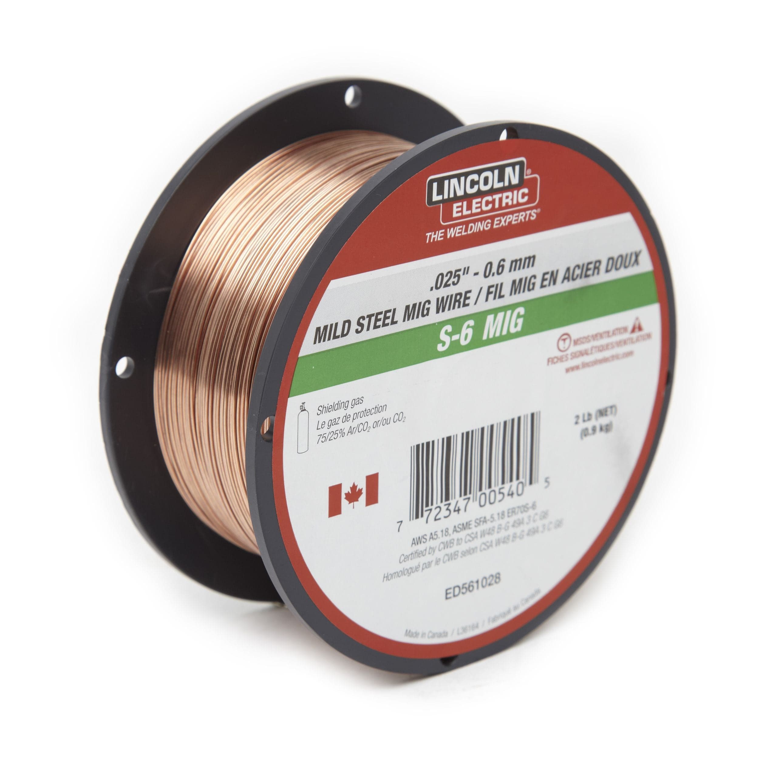 Lincoln Electric SuperArc® L-56® MIG Welding Wire, .025-in, 2-lb