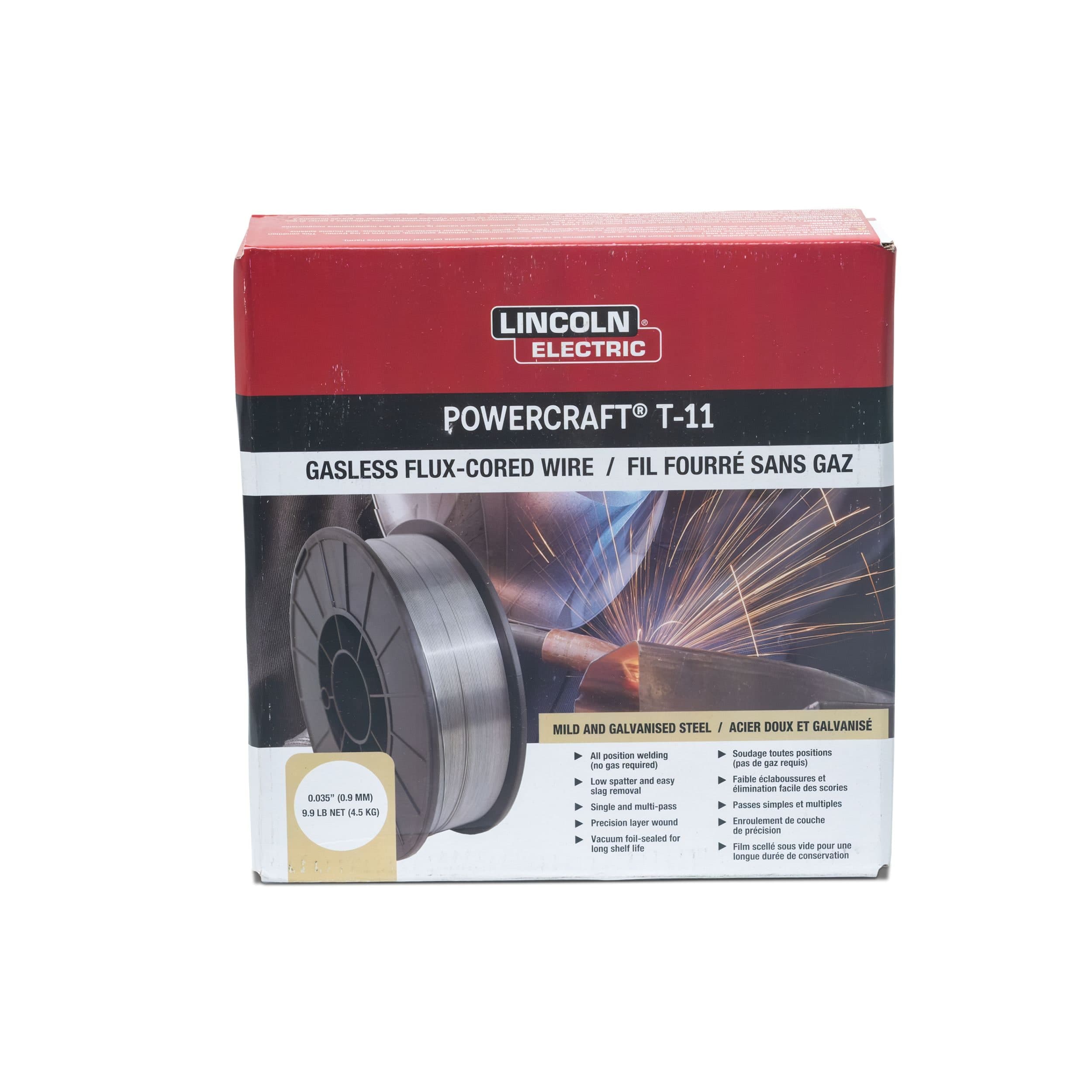 Lincoln Electric Power Craft T-11 Flux-Cored Welding Wire, 10-lb, 0.035-in