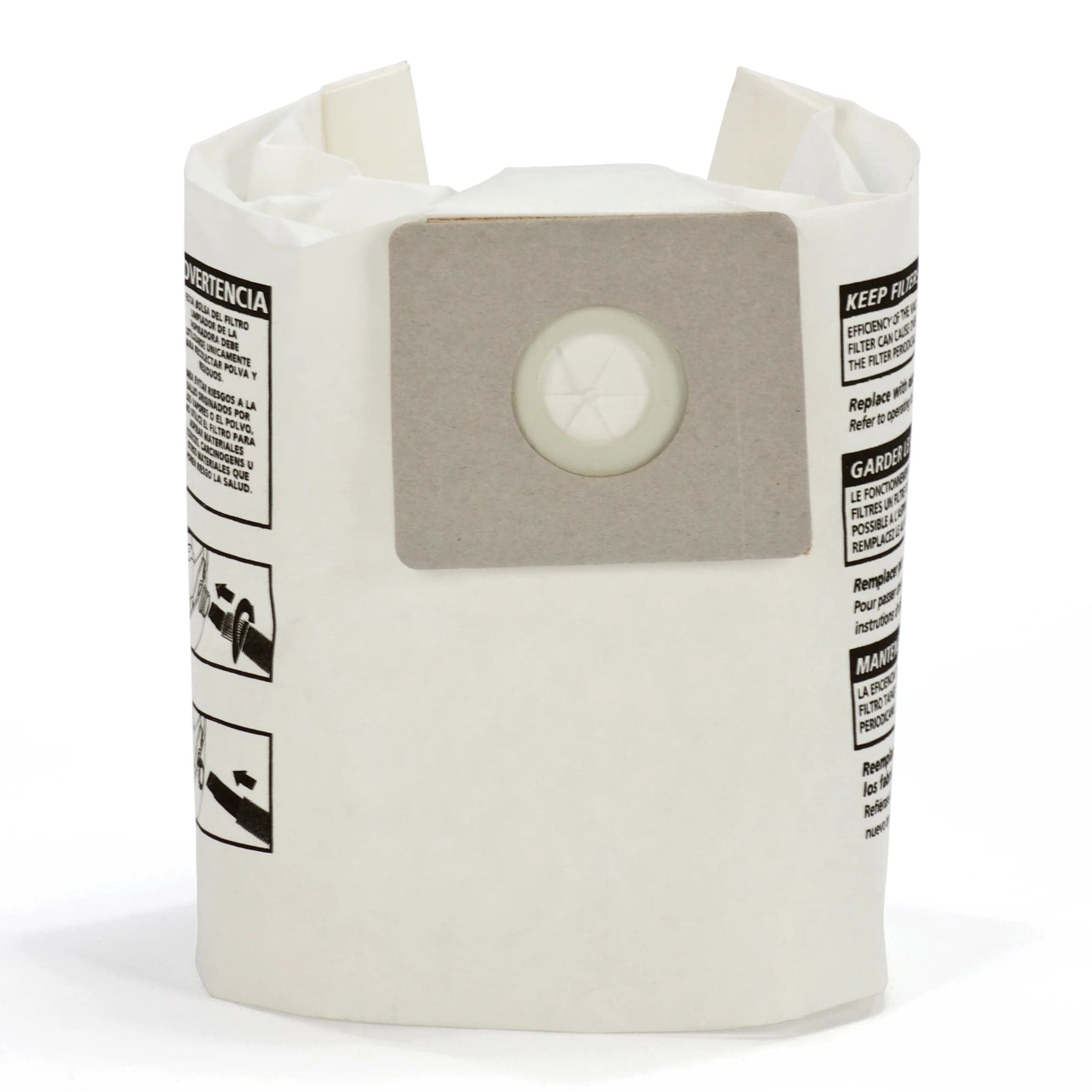Shop-Vac® Paper Collection Bags for Shop-Vac® Micro Wet/Dry Shop Vacuum, 3.8-L, 3-pk