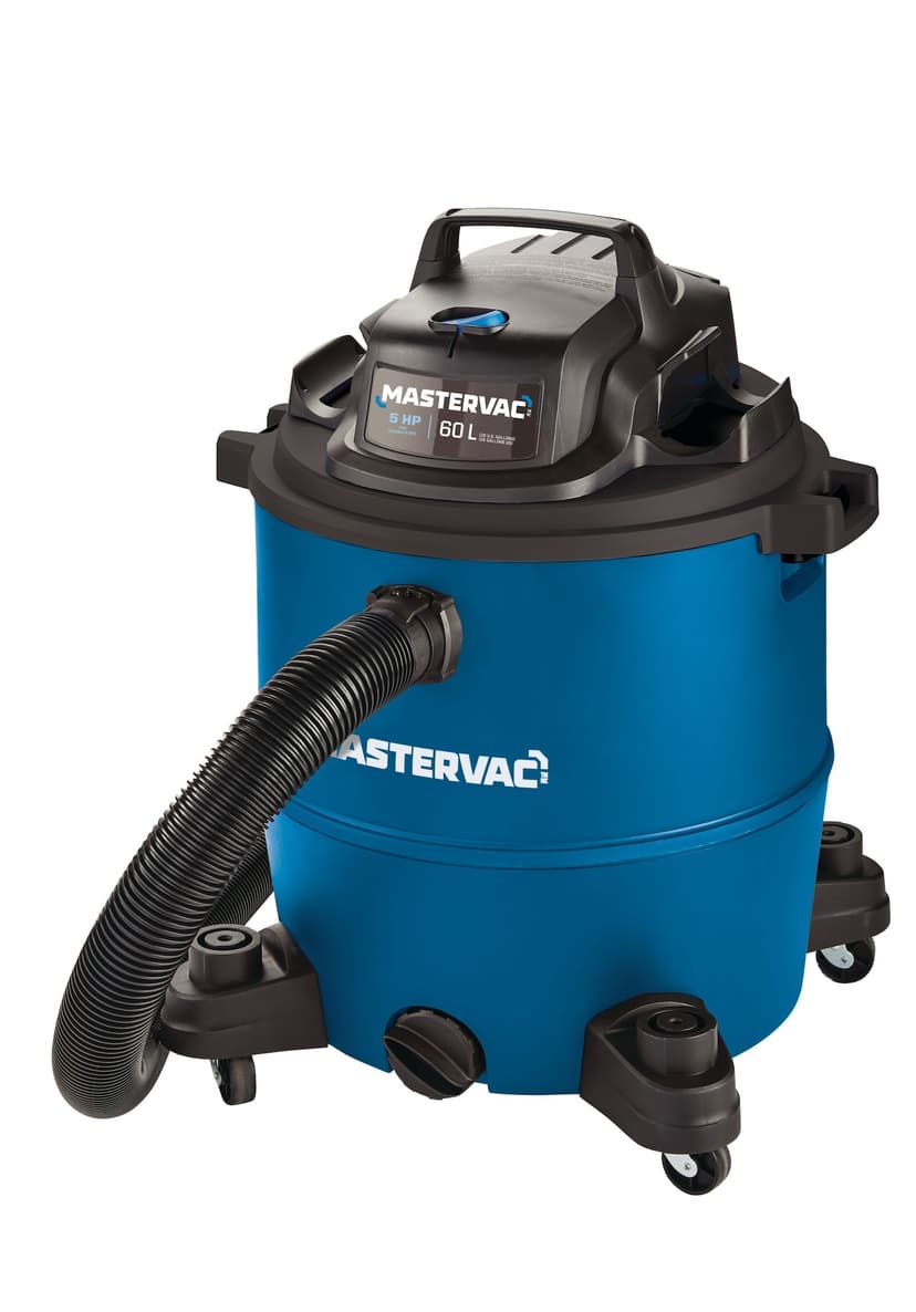 Mastervac VOC1610PF 5.0 Peak HP Wet/Dry Shop Vacuum, 60-L