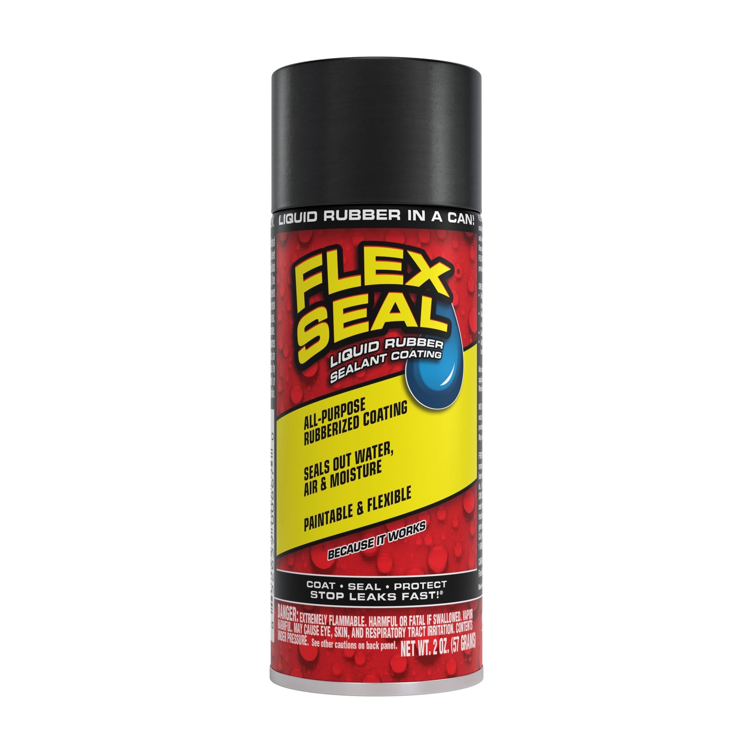 As Seen On TV Flex Seal Liquid Rubber Sealant Coating Spray, Black