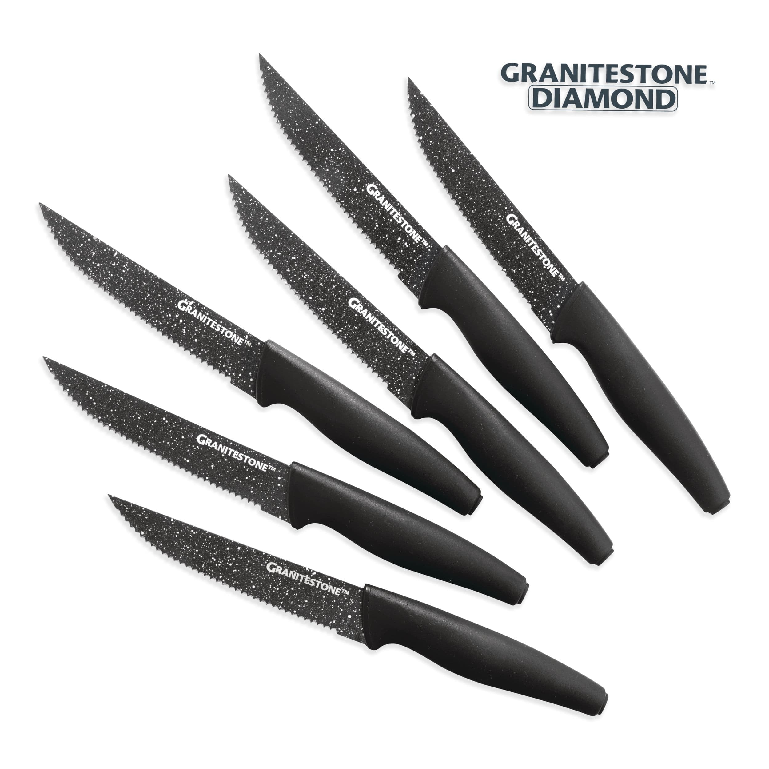 As Seen On TV Granitestone’s Steak Knife Set, Stainless Steel, 6-pc