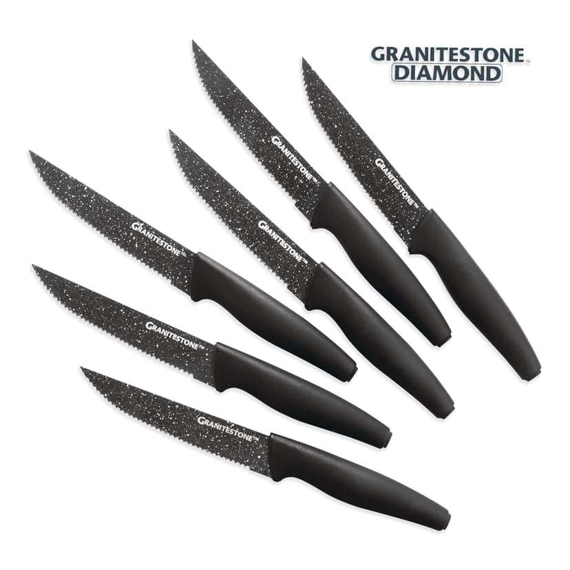 As Seen On TV Granitestone’s Steak Knife Set, Stainless Steel, 6-pc