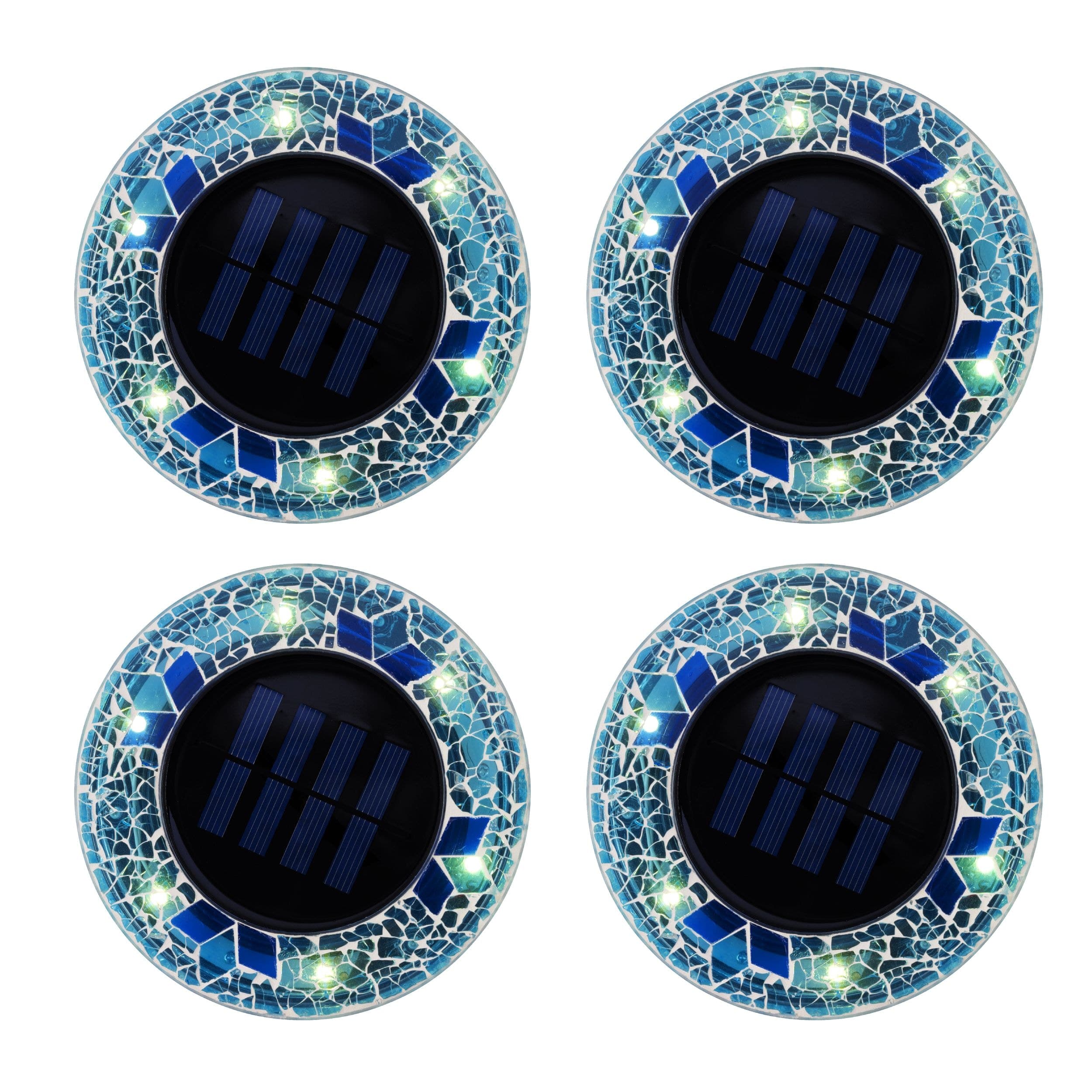 As Seen On TV Mosaic Disk Lights, Blue