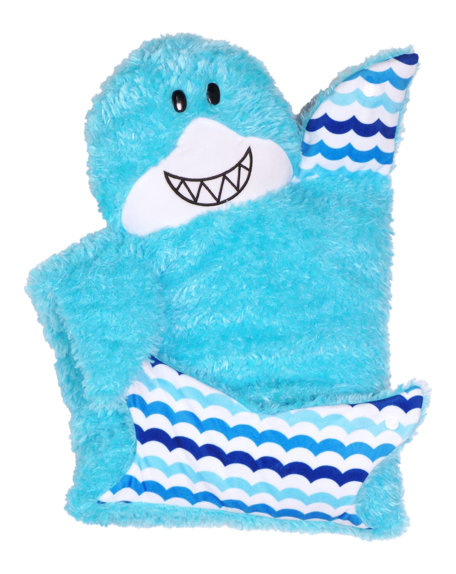 Popillows™ Regular Pillow, Blue Shark, 15 x 22-in