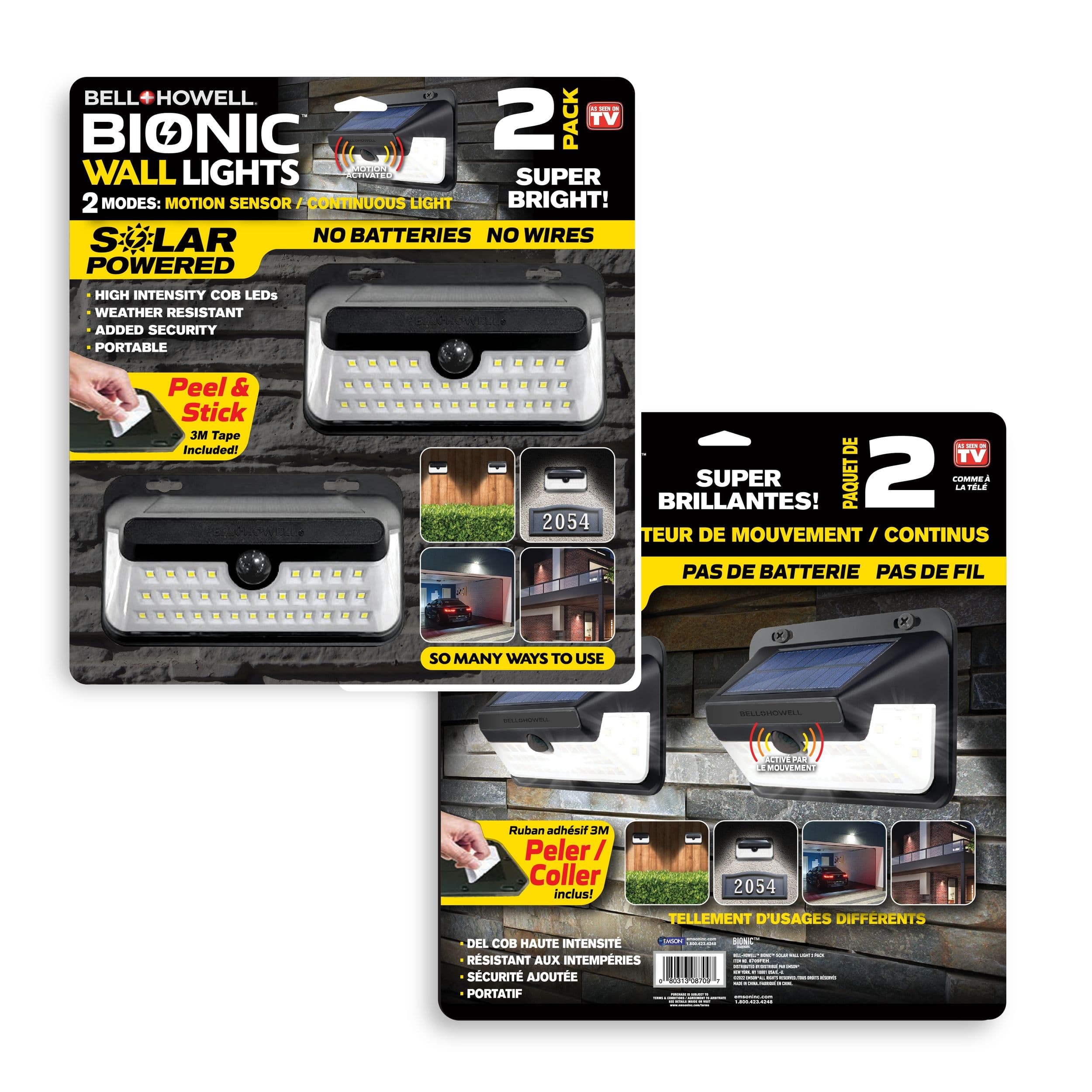 As Seen On TV Bell & Howell Bionic Wall Light, 2-pk