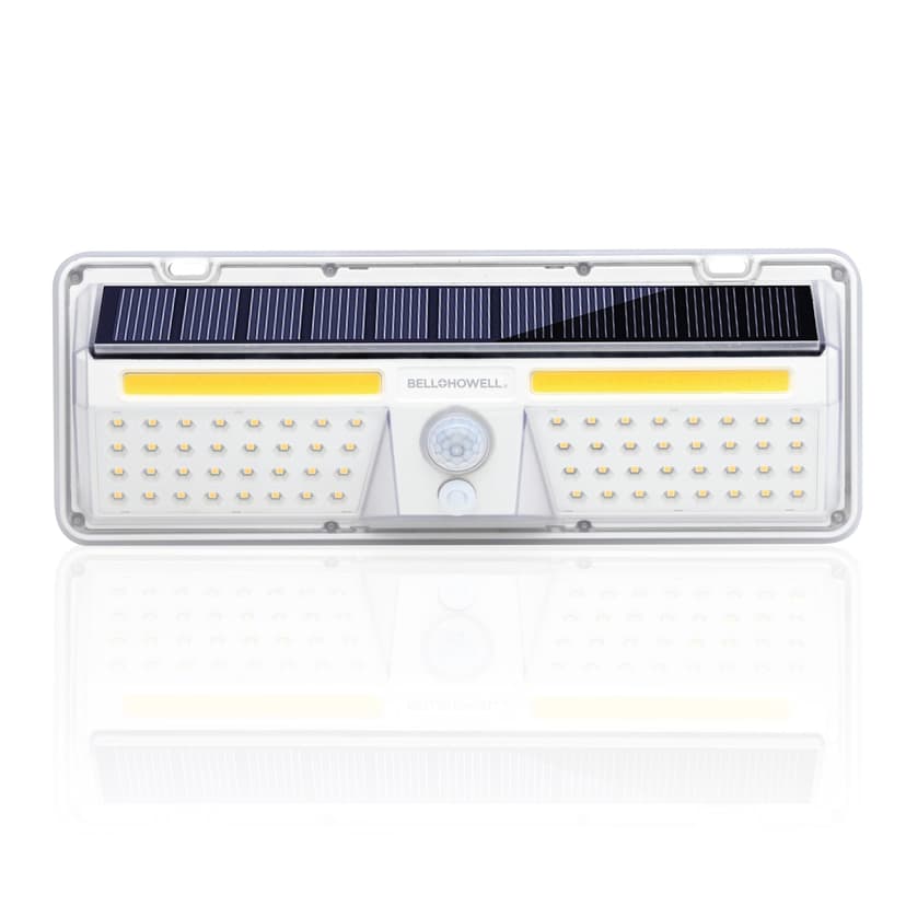 Bell and Howell Bionic Wall Light XL Solar Motion Sensor Security Light, White
