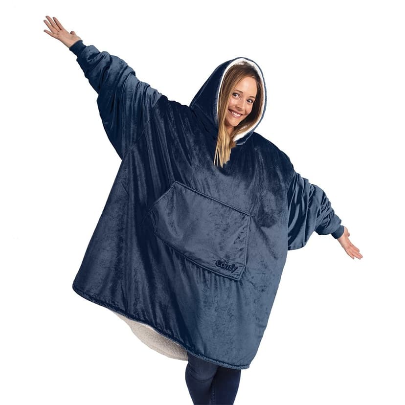 As Seen On TV The Comfy Dreams Soft Oversized Navy Microfibre Wearable Blanket