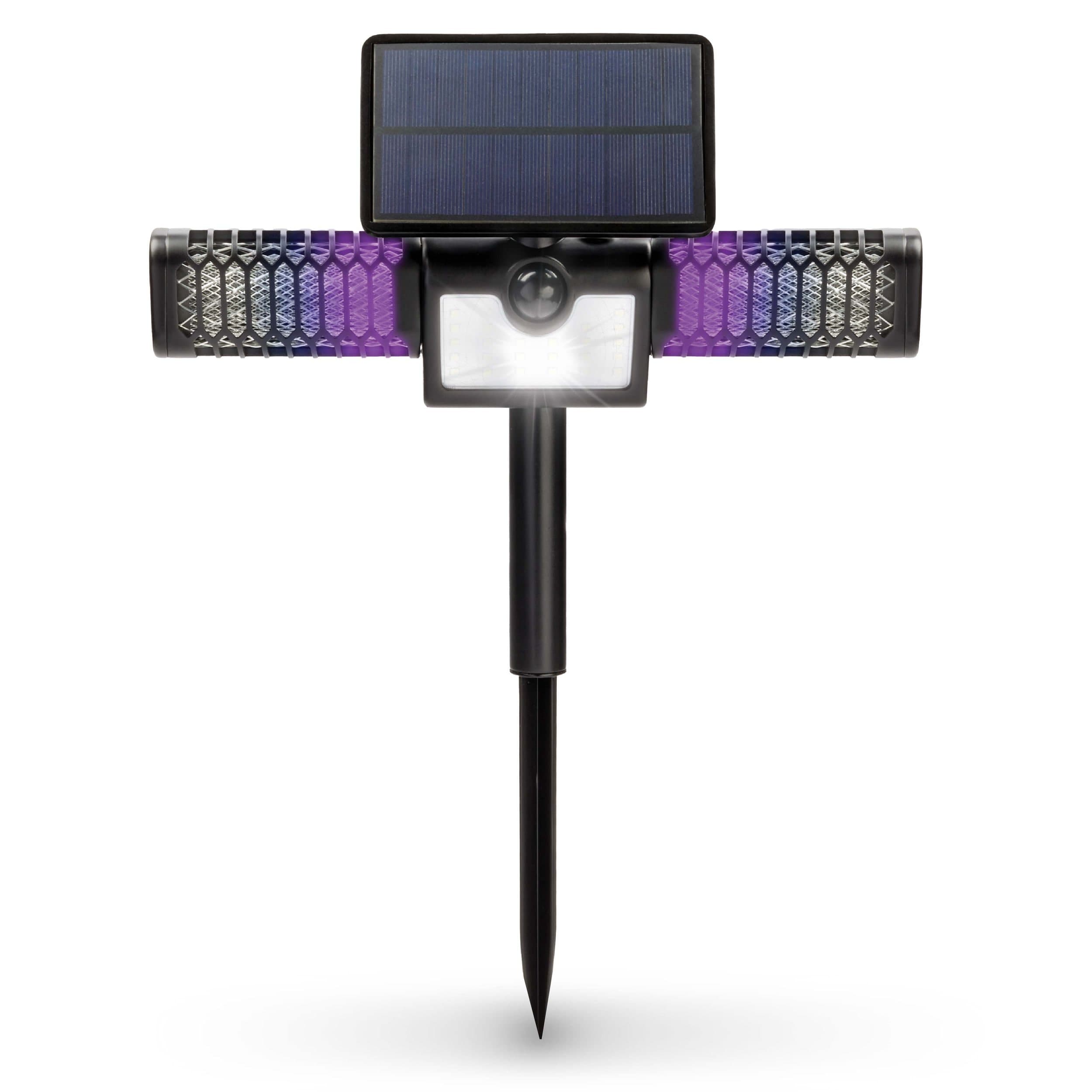 Bell and Howell Solar Powered 2-in-1 Floodlight & Bug Zapper Light, Odour-free
