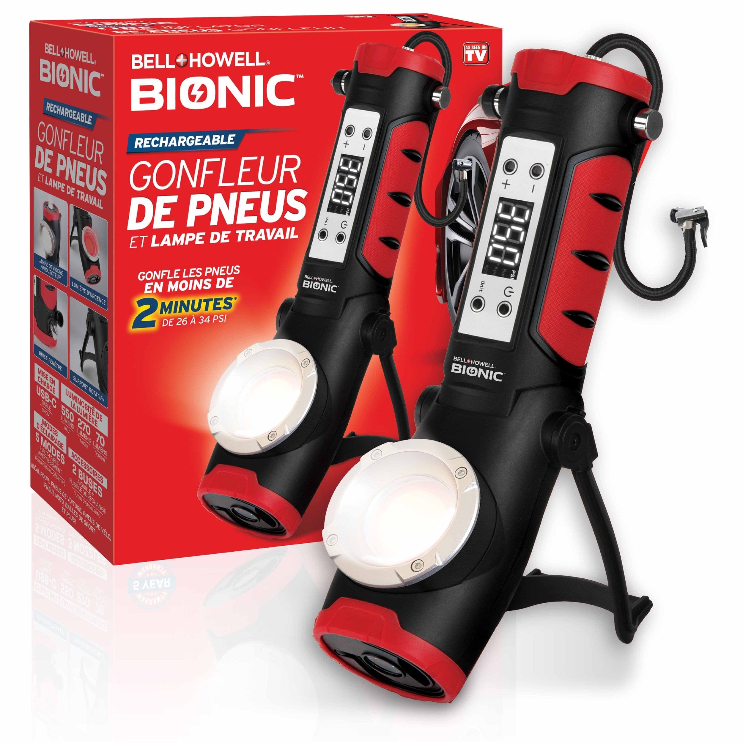 Bell and Howell TV Bionic Rescue Extreme Tire Inflator