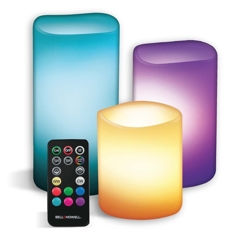 Bell and Howell RGB Candles, 3-pk