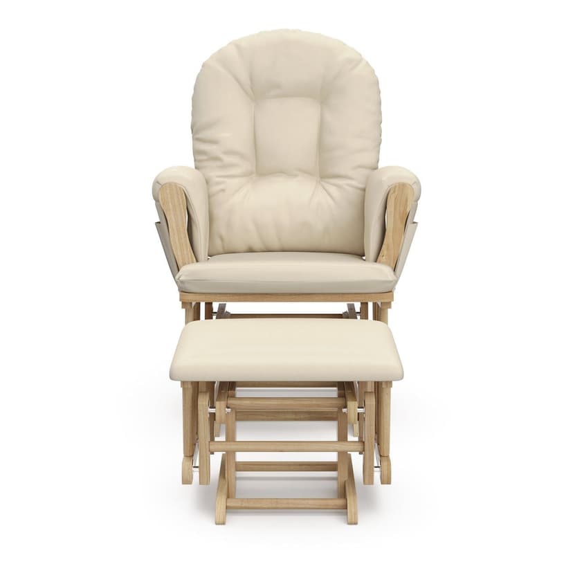 Storkcraft Hoop Glider and Ottoman, Natural/Beige