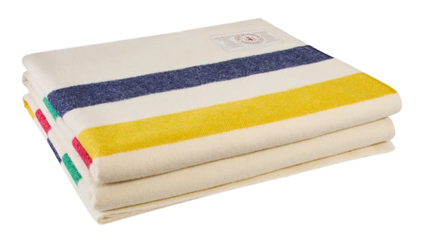 Hudson's Bay Stripes Signature Queen Size Point Blanket, Multi-Coloured, 100-in x 90-in
