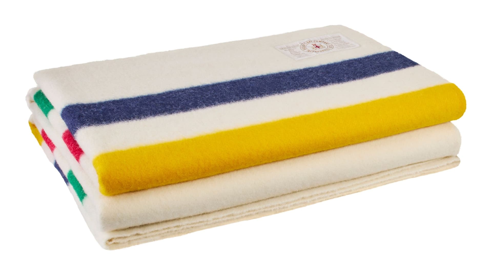 Hudson's Bay Stripes Signature Double Size Point Blanket, Multi-Coloured, 90-in x 72-in