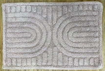 Canvas Cotton Fashion Bath Mat 17x24, Arches Natural