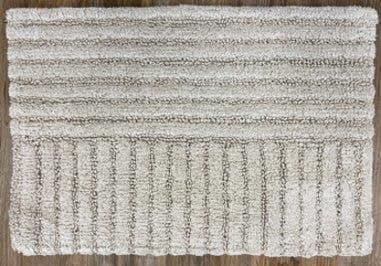 Canvas Cotton Fashion Bath Mat 17x24, Light Grey