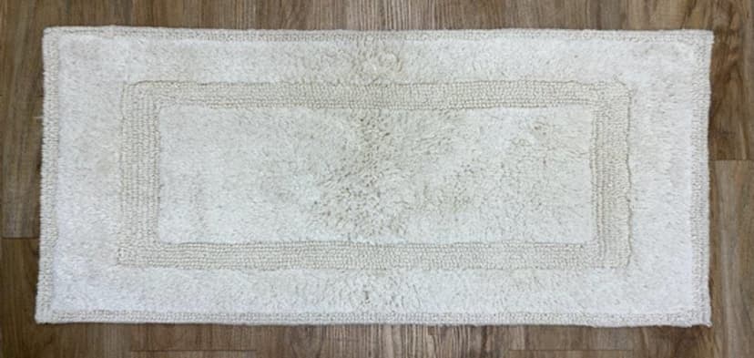 Canvas Cotton Texture Bath Runner 20x60, Neutral