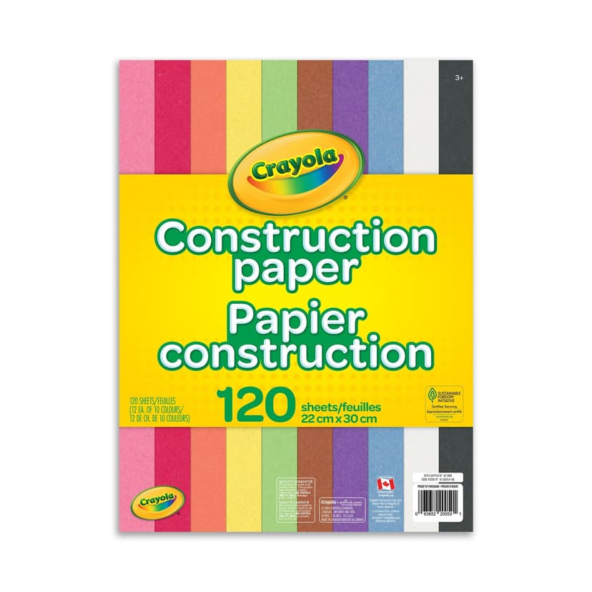 Crayola Construction Paper, 120 Count, Multicolour
