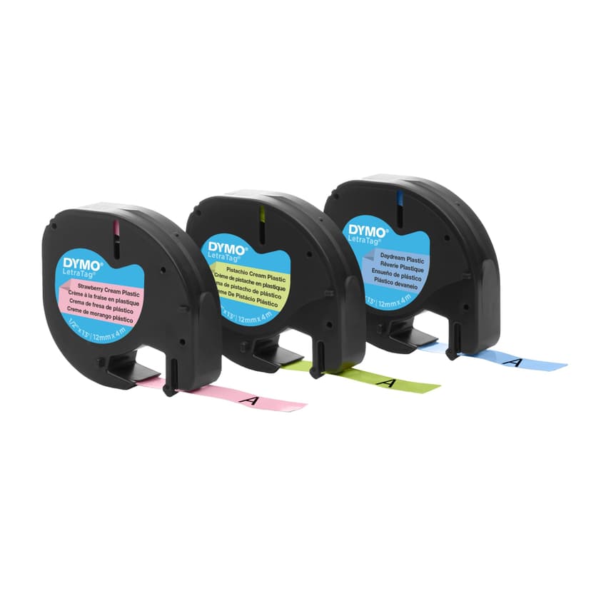 Dymo Label Pastel Tapes, 3 pack, Assorted Colours