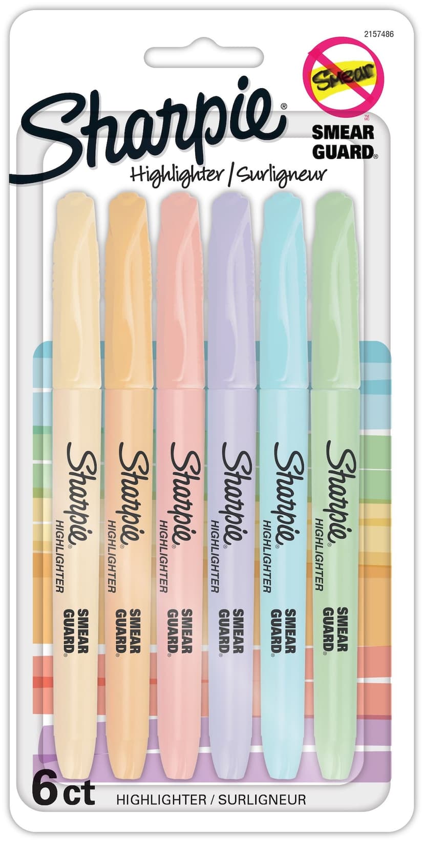 Sharpie Pocket-Style Highlighters, 6 Pieces, Assorted Colours