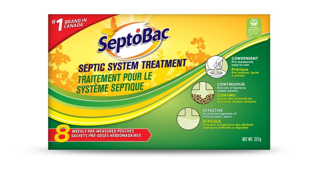 SeptoBac Septic System Treatment, 8 Weekly Pre-Measured Pouches, 227-g