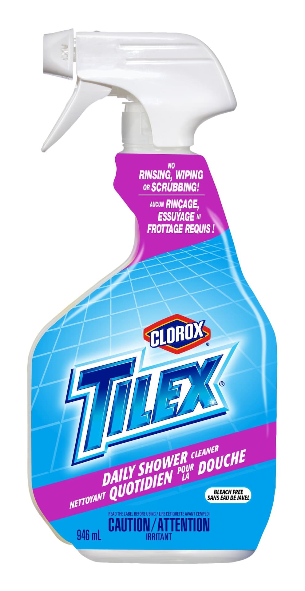 Clorox Tilex Daily Shower Bathroom Cleaner Spray, Bleach Free, 946-mL