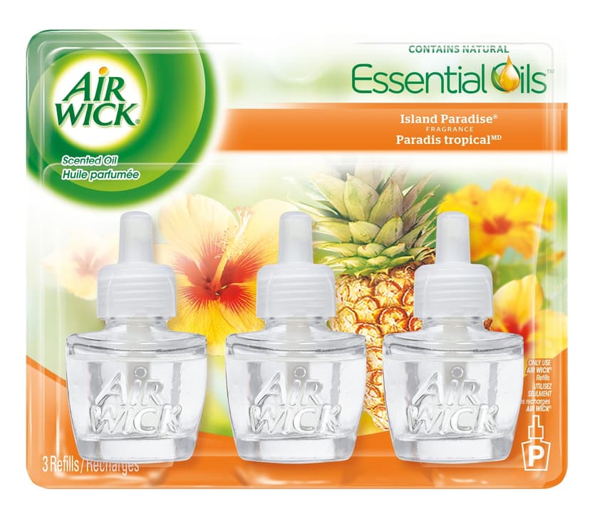 Air Wick 3-pk Scented Oil Air Freshener Refill, Island Paradise Scent